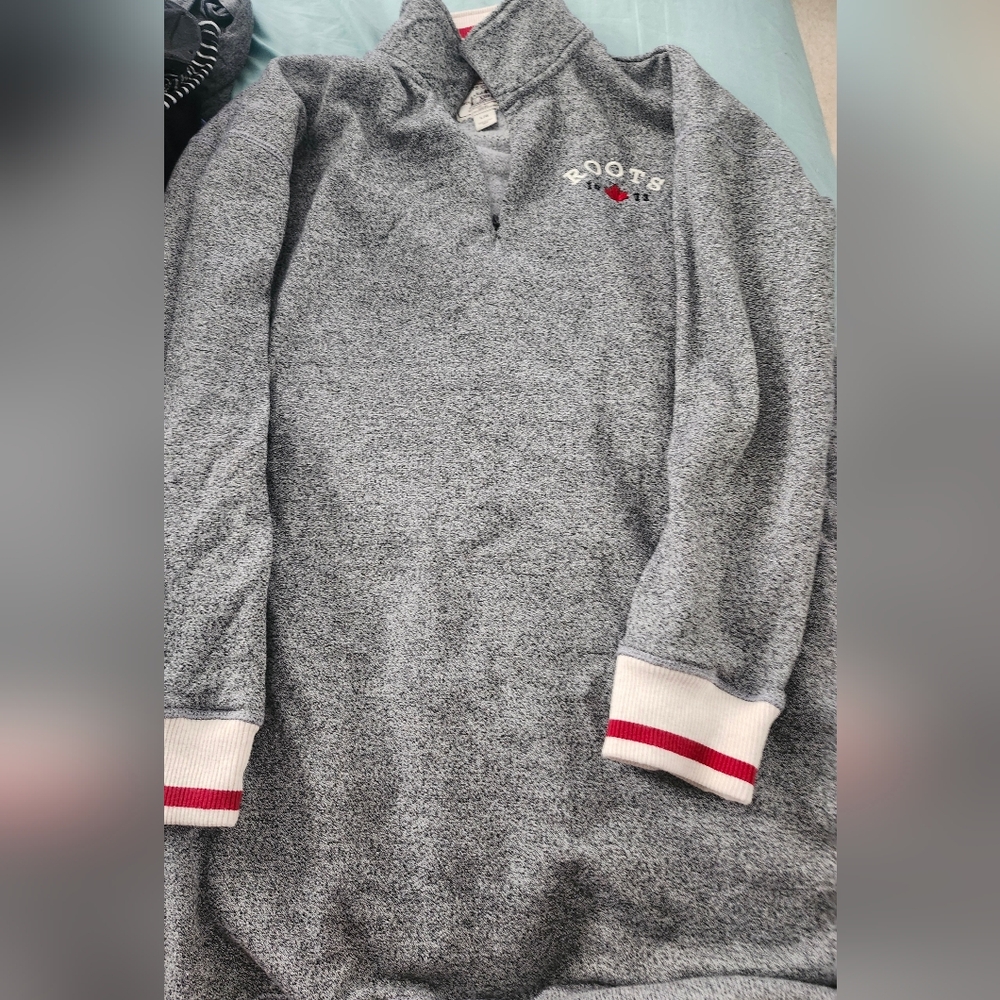 Roots Heather Gray Cabin Collection Pullover Sweater Dress